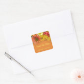Rode, gele, oranje dagbloemen, met uitzondering va vierkante sticker (Envelop)