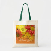 Rode, gele, oranje maisachtige bloemen dank u tote bag (Voorkant)