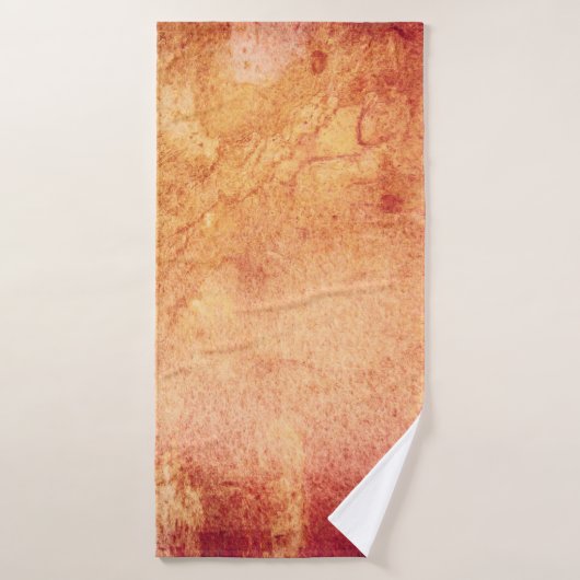  rode gele oranje retro badhanddoek (Badhanddoek)