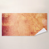  rode gele oranje retro badhanddoek (Badhanddoek)