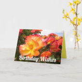 Rode Gele Oranje Rozen Rozen Bloemen Verjaardenkaa Kaart (Gele Bloem)