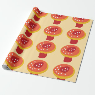 Rode Gele Paddenstoel Cadeaupapier