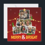 Rode & Gele Pretentieloze Familie Foto Collage Feestdagenkaart<br><div class="desc">Verlicht het seizoen met onze "Rode & Gele Pretentieloze Familie Foto Collage Kerstkaart". Deze kaart barst van de levendige kleuren en brengt een levendige touch aan uw feestelijke groeten,  terwijl het de warmte van uw dierbare familie-momenten laat zien.</div>