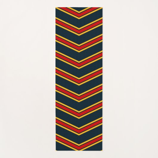 Rode gele reflecterende Chevrons Yogamat (Voorkant)