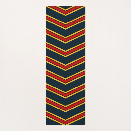 Rode gele reflecterende Chevrons Yogamat (Achterkant)