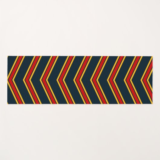 Rode gele reflecterende Chevrons Yogamat (Voorkant (horizontaal))