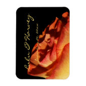 Rode Gele Roos Persoonlijke Trouwdag Magneet (Verticaal)