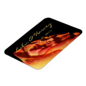 Rode Gele Roos Persoonlijke Trouwdag Magneet (Linkerzijde)