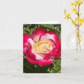 Rode & Gele Roos Persoonlijke Wenskaart Kaart (Gele Bloem)