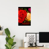 Rode Gele Rose III Poster (Thuiskantoor)