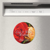 Rode Gele Rose Magneet (Insitu (Vaatwasser))