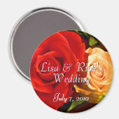 Rode Gele Rose Magneet (Voorkant / Achterkant)