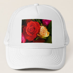 Rode Gele Rose Trucker Pet