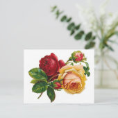 Rode & Gele Rozen Briefkaart (Staand voorkant)
