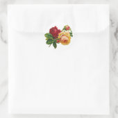 Rode & Gele Rozen Ronde Sticker (Tas)