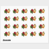 Rode & Gele Rozen Ronde Sticker (Vel)
