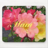 Rode gele rozenbloem Rozen Muismat (Voorkant)