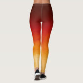 Rode gele rustige ombre leggings (Achterkant)