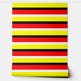 Rode gele strepen horizontale lijnen behang