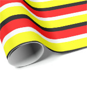 Rode gele strepen patroon ontwerp cadeaupapier (Rol Hoek)