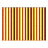 Rode gele strepen patroon ontwerp tafelkleed (Voorkant (Horizontaal))
