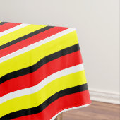 Rode gele strepen patroon ontwerp tafelkleed (Voorbeeld)