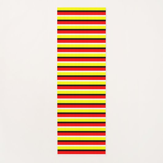 Rode gele strepen patroon ontwerp yogamat (Voorkant)