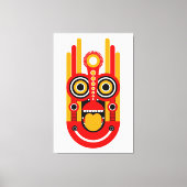 Rode Gele Tiki Canvas Afdruk (Voorkant)