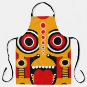 Rode gele tikker schort (Voorkant)