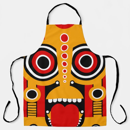 Rode gele tikker schort (Voorkant)