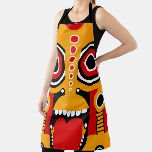 Rode gele tikker schort (Insitu)