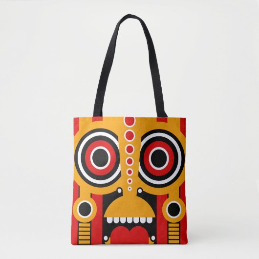 Rode gele tikker tote bag (Voorkant)
