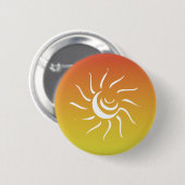 Rode gele tribale zon ronde button 5,7 cm (Voorkant /achterkant)