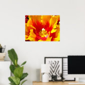 Rode Gele Tulp Bloem Kunstprint Bloemstukken Poster (Thuiskantoor)