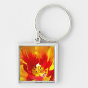 Rode Gele Tulp Bloemen sleutelhangers Bloem