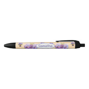 Rode Gele Tulp Tulpen Waterverf Meisjes Naam Zwarte Inkt Pen