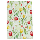 Rode Gele Tulpen Verjaardag Medium Cadeauzakje (Voorkant)