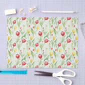 Rode Gele Tulpen Verjaardag Tissuepapier (Craft)