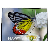 Rode gele vlinder Gedekte Jezebel Groot Cadeauzakje (Achterkant)