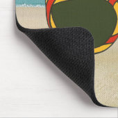 Rode gele zonnebril op Beach Mousepad Muismat (Hoek)