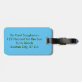 Rode Gele Zonnebrillen Blue Sky Bagagelabels (Achterkant horizontaal)