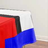 Rode, gele, zwarte, blauwe en groene blokken tafelkleed (Voorbeeld)
