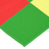 Rode, gele, zwarte en groene cheques tafelkleed (Gekanteld)