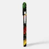 Rode Gele Zwarte Golven van Feestelijke Glitter Case-Mate iPhone Case (Achterkant / Links)