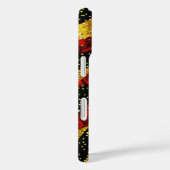 Rode Gele Zwarte Golven van Feestelijke Glitter Case-Mate iPhone Case (Achterkant / Rechts)