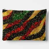 Rode Gele Zwarte Golven van Feestelijke Glitter Etui (Voorkant)