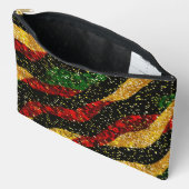 Rode Gele Zwarte Golven van Feestelijke Glitter Etui (Open)