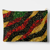 Rode Gele Zwarte Golven van Feestelijke Glitter Etui (Achterkant)