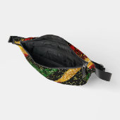 Rode Gele Zwarte Golven van Feestelijke Glitter Heuptasje (Open)