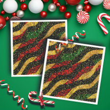 Rode Gele Zwarte Golven van Feestelijke Glitter